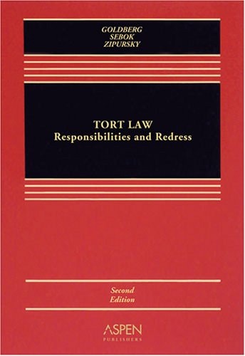 Tort Law Responsibilities And Redress Second Edition 2008th Edition John Cpgoldberg