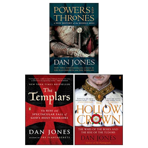 Dan Jones 3 Books Collection Set Powers And Thrones The Templars The Hollow Crown Dan Jones