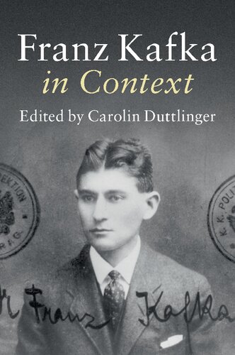 Franz Kafka In Context Carolin Duttlinger Editor