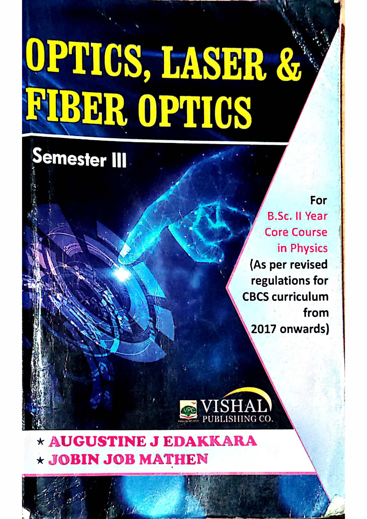 Optics Laser Fiber Optics Mgu 1st Edition Jobin Job Mathew