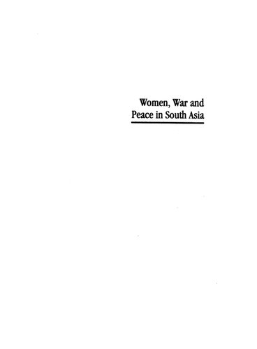 Women War And Peace In South Asia Beyond Victimhood To Agency Rita Manchanda