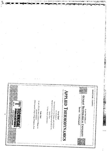 Applied Thermodynamics As Per Revised Gtu Syllabus 20192020 1st Edition Anup Goel