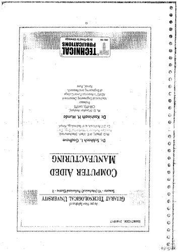 Computer Aided Manufacturing As Per Revised Gtu Syllabus 20192020 1st Edition Subhash L Gadhave