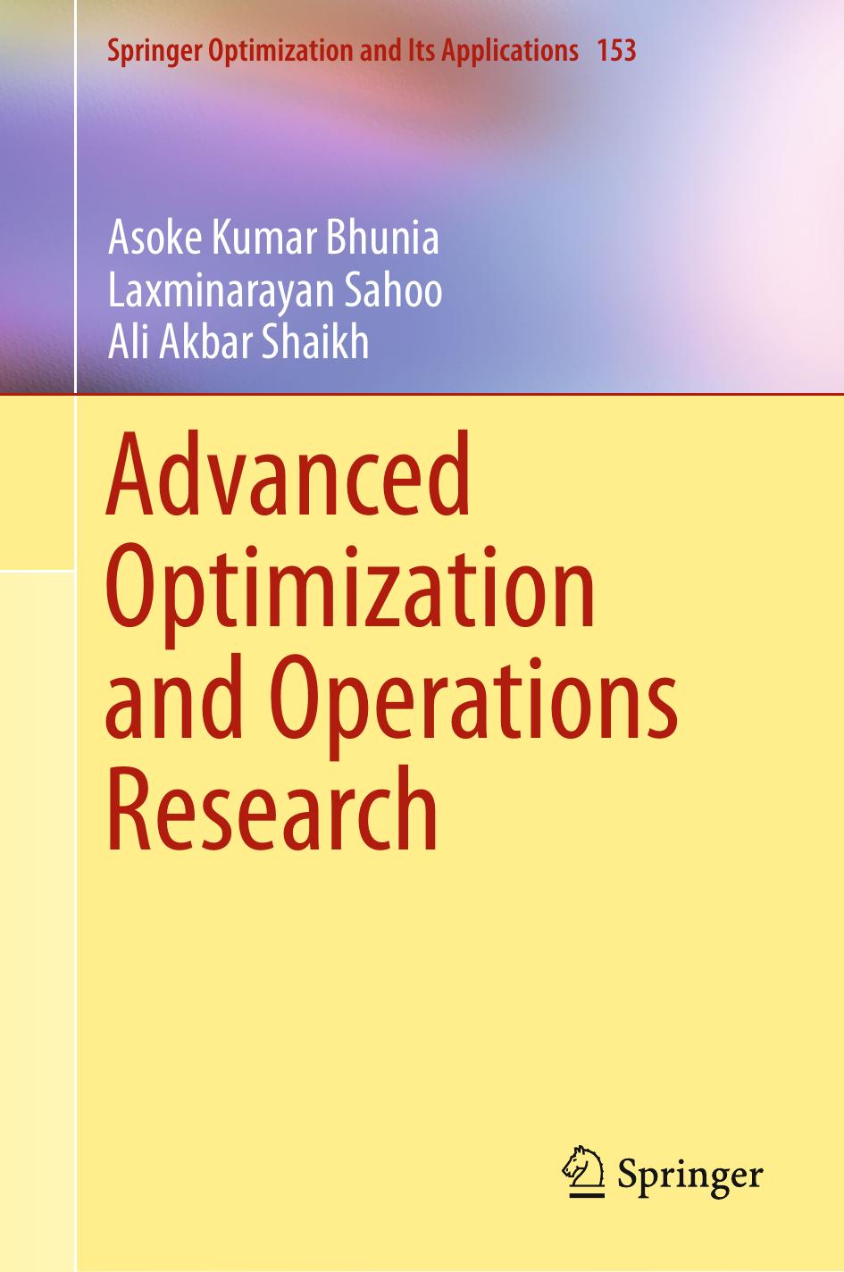 Advanced Optimization And Operations Research Asoke Kumar Bhunia