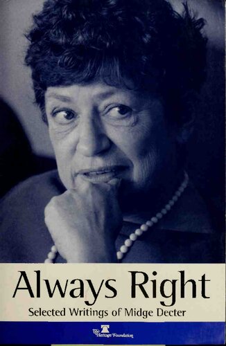 Always Right Selected Writing Midge Decter