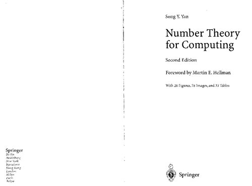 Number Theory For Computing 2nd Edition Song Yyan