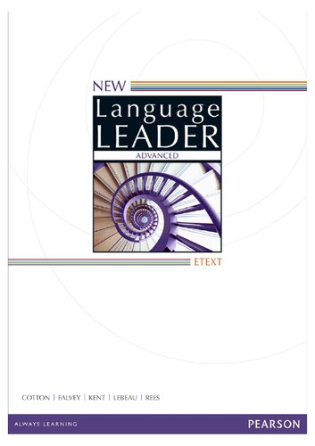 New Language Leader Advanced Etext David Cotton David Falvey