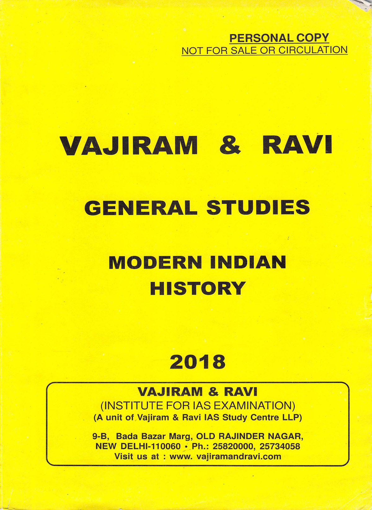 Modern Indian History Vajiram Ravi