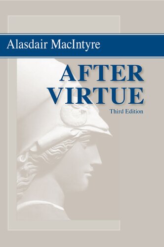 After Virtue 3rd Edition Alasdair Macintyre