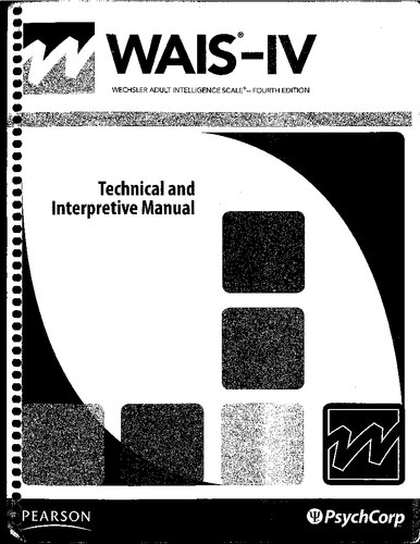 Waisiv Technical And Interpretive Manual 4th Edition David Wechsler