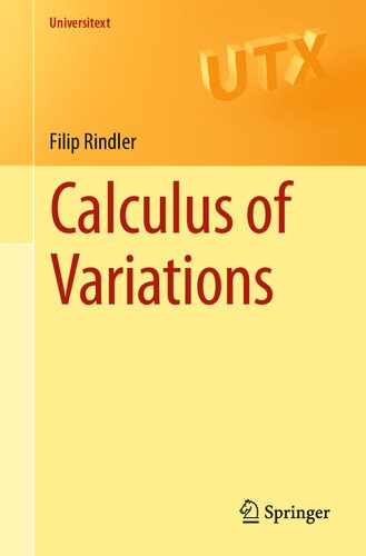 Calculus Of Variations 1st Edition Filip Rindler