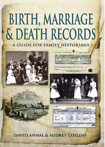 Birth Marriage And Death Records David Annal