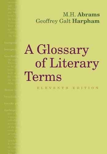 A Glossary Of Literary Terms 11 M H Abrams Geoffrey Galt Harpham