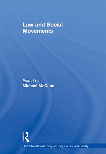 Law And Social Movements 1st Edition Michael Mccann Editor