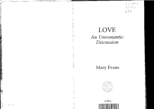 Love An Unromantic Discussion 1st Edition Evans Mary