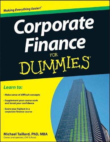 Corporate Finance For Dummies 1st Edition Michael Taillard