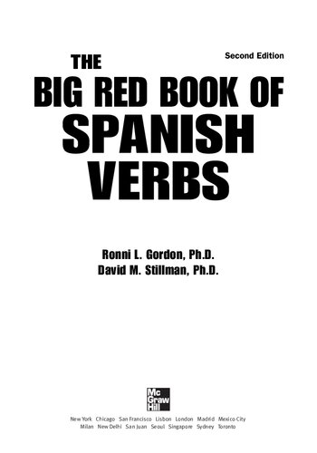 The Big Red Book Of Spanish Verbs Second Edition 2nd Edition Ronni Gordon