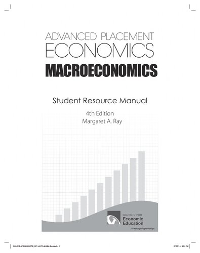 Advanced Placement Economics Macroeconomics Student Resource Manual By Margaret A Ray 20120503 4th Edition Margaret A Ray