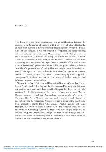 Maritime Networks In The Ancient Mediterranean World Justin Leidwanger Editor