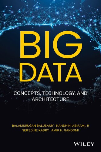 Big Data Balamurugan Balusamy Nandhini Abirami R Seifedine Kadry