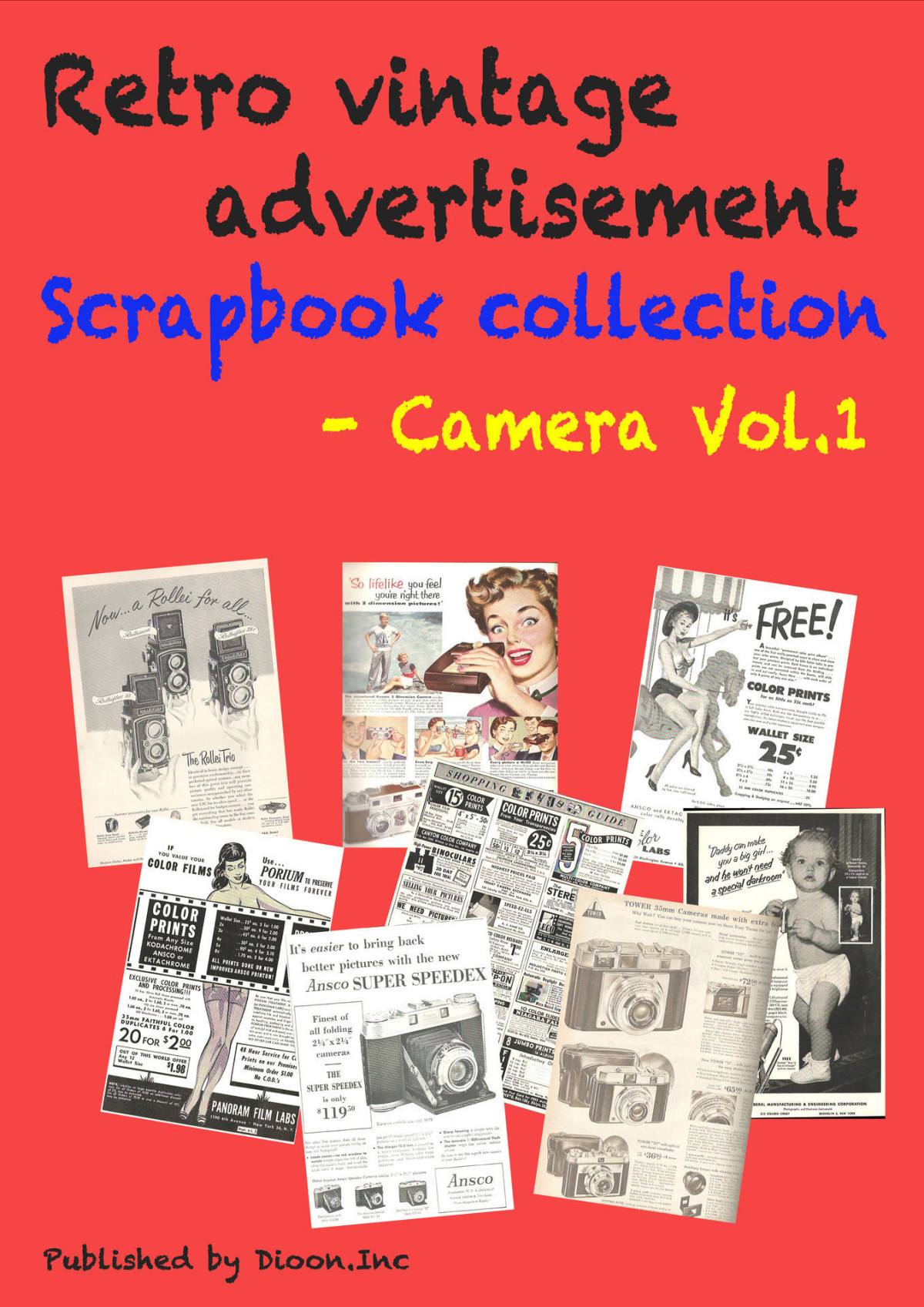 Retro Vintage Advertisement Scrapbook Collection Camera Vol1 Diooninc Diooninc Diooninc
