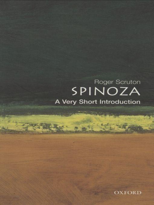 Spinoza A Very Short Introduction Roger Scruton Scruton Roger