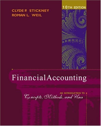 Financial Accounting An Introduction Tostickney Weil 10th Ed Cincinnati Ohio 2003 Stickney