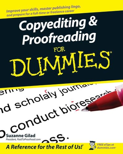 Copyediting Proofreading For Dummies Suzanne Gilad