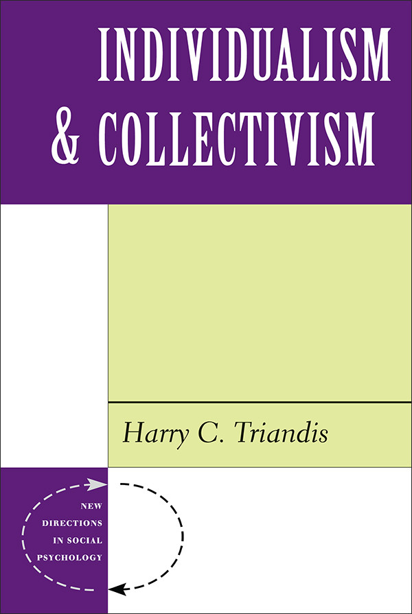 Individualism And Collectivism Harry C Triandis