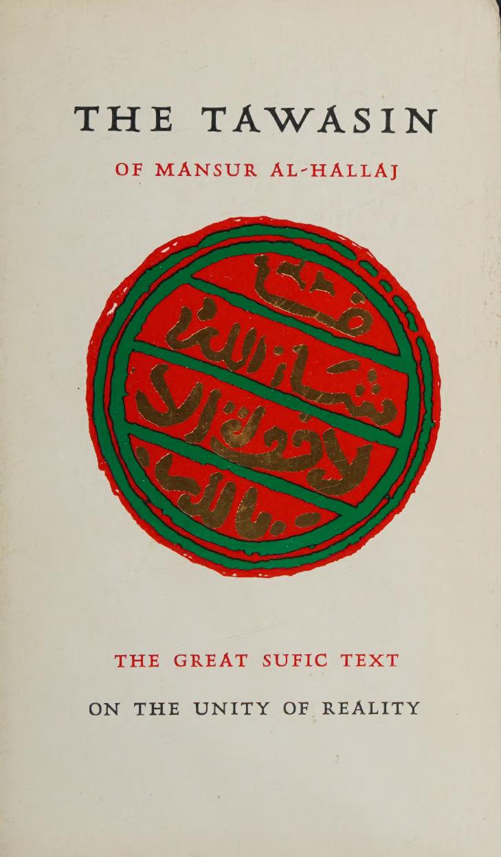 The Tawasin Of Mansur Alhallaj Hallaj Alhusayn Ibn Mansur