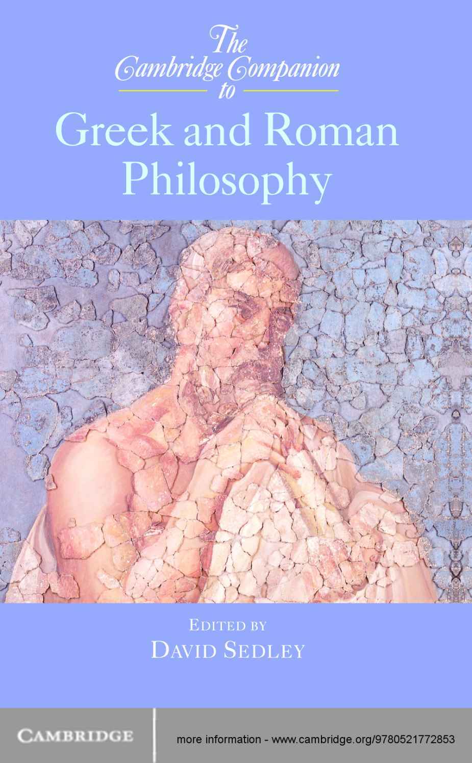 The Cambridge Companion To Greek And Roman Philosophy David Sedley