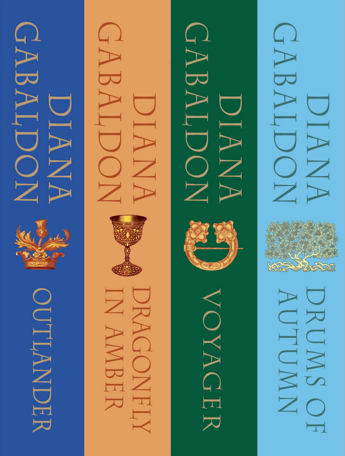 The Outlander Series Bundle Books 1 2 3 And 4 Outlander Dragonfly In Amber Voyager Drums Of Autumn Diana Gabaldon