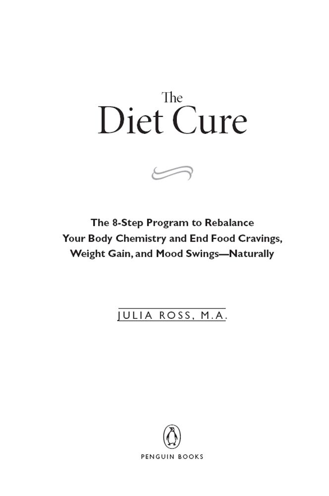 The Diet Cure The 8step Program To Rebalance Your Body Chemistry And End Food Cravings Weight Gain And Mood Swingsnaturally Julia Ross