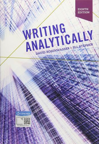 Writing Analytically David Rosenwasser Jill Stephen