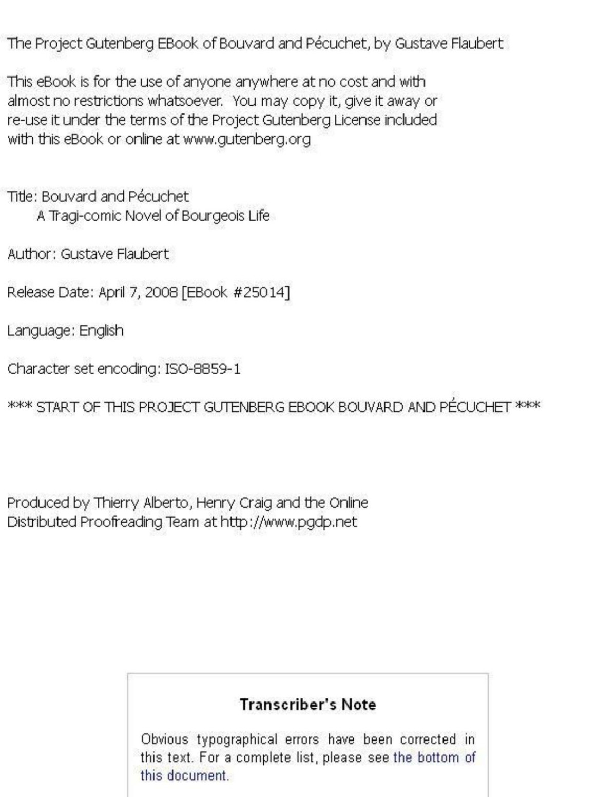 Bouvard And Pécuchet A Tragicomic Novel Of Bourgeois Life Gustave Flaubert