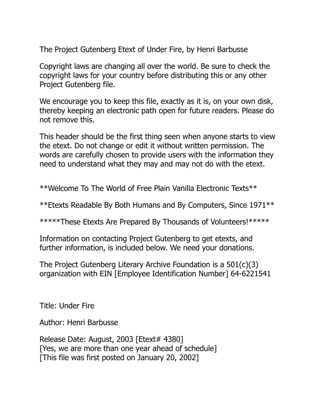 Under Fire The Story Of A Squad Henri Barbusse