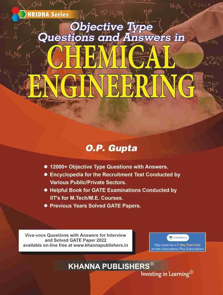 Objective Type Questions And Answers In Chemical Engineering 19th Edition Om Prakash Gupta