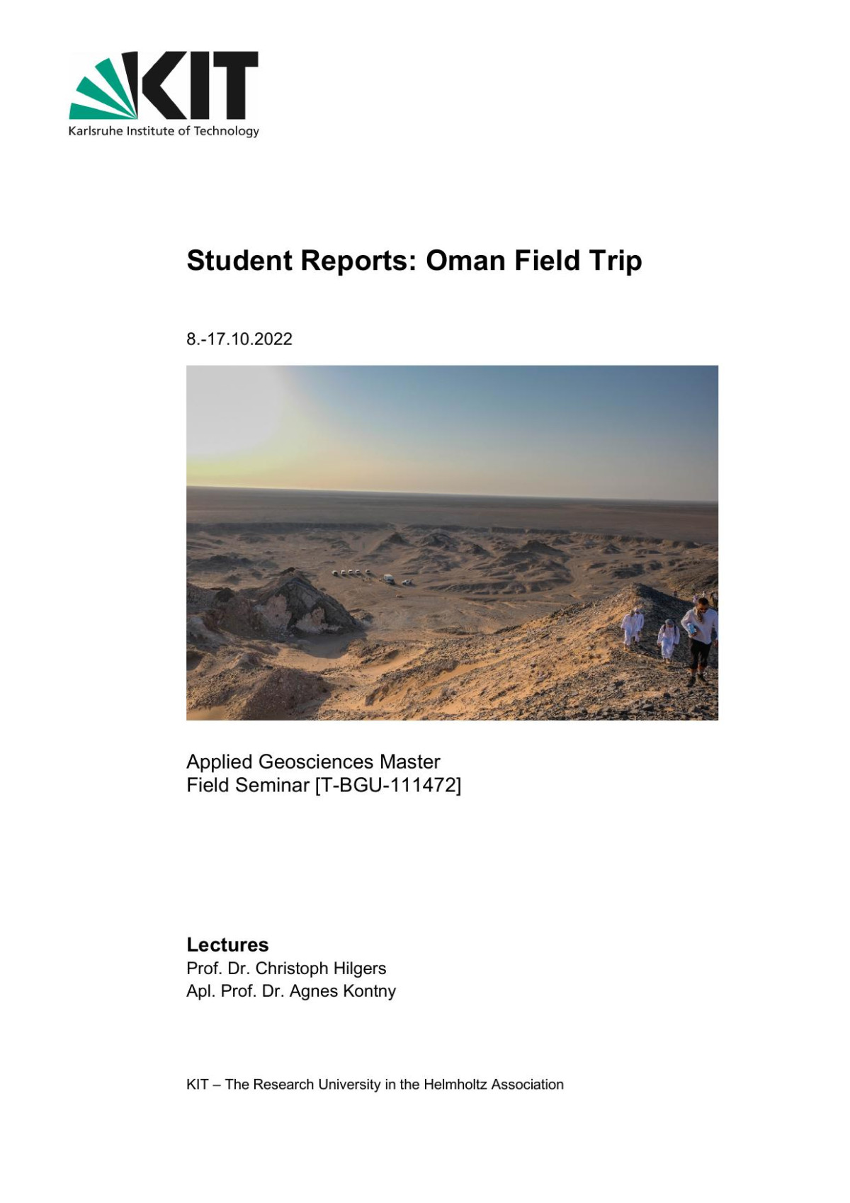 Student Reports Oman Field Trip Kit