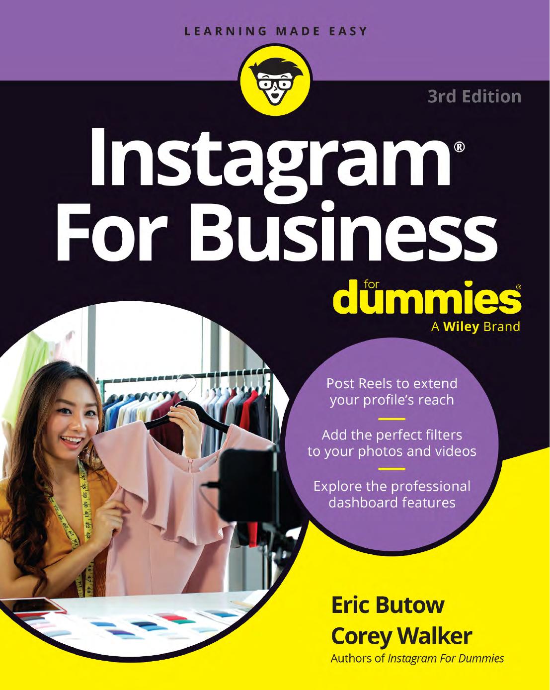 Instagram For Business For Dummies 3rd Edition Eric Butow Corey Walker