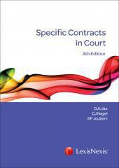 Specific Contracts In Court 4th D J Lotz C J Nagel E P Joubert