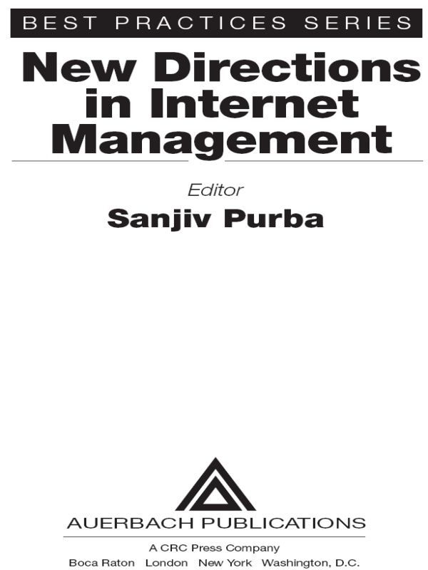 New Directions In Internet Management Sanjiv Purba