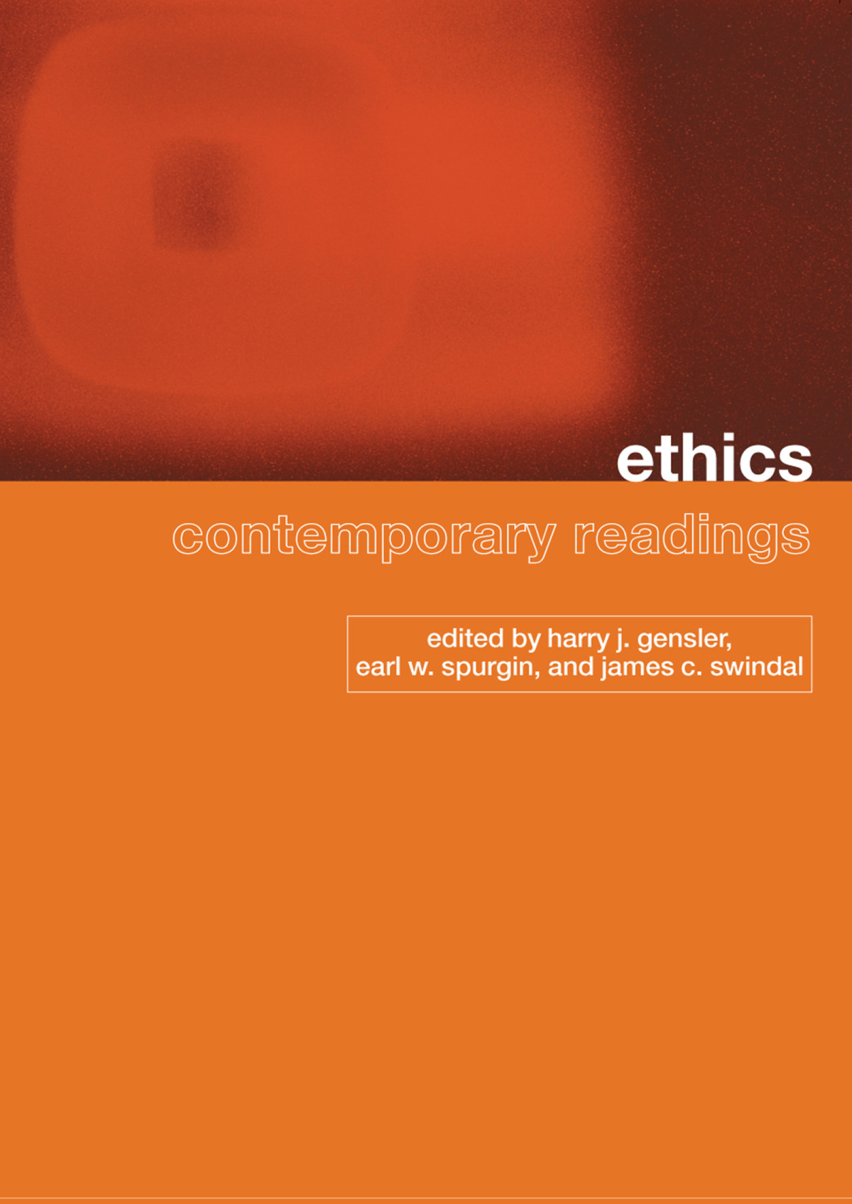 Ethics Contemporary Readings Harry J Gensler
