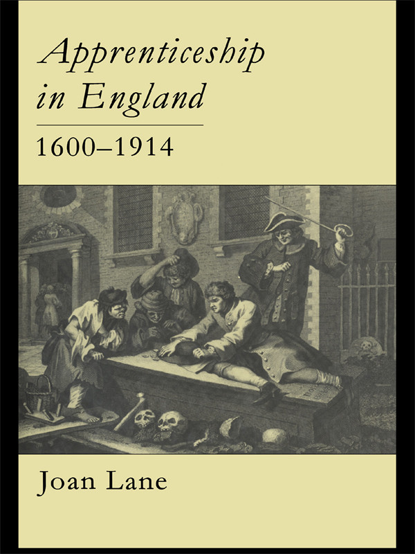 Apprenticeship In England 16001914 Joan Lane