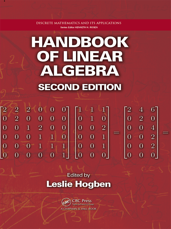 Handbook Of Linear Algebra Second Edition Leslie Hogben