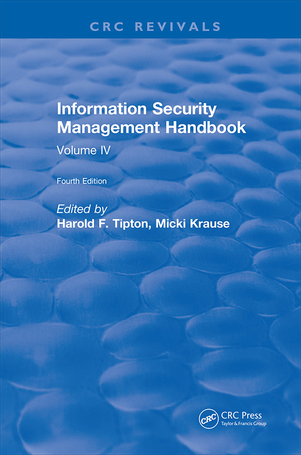 Information Security Management Harold F Tipton And Micki Krause