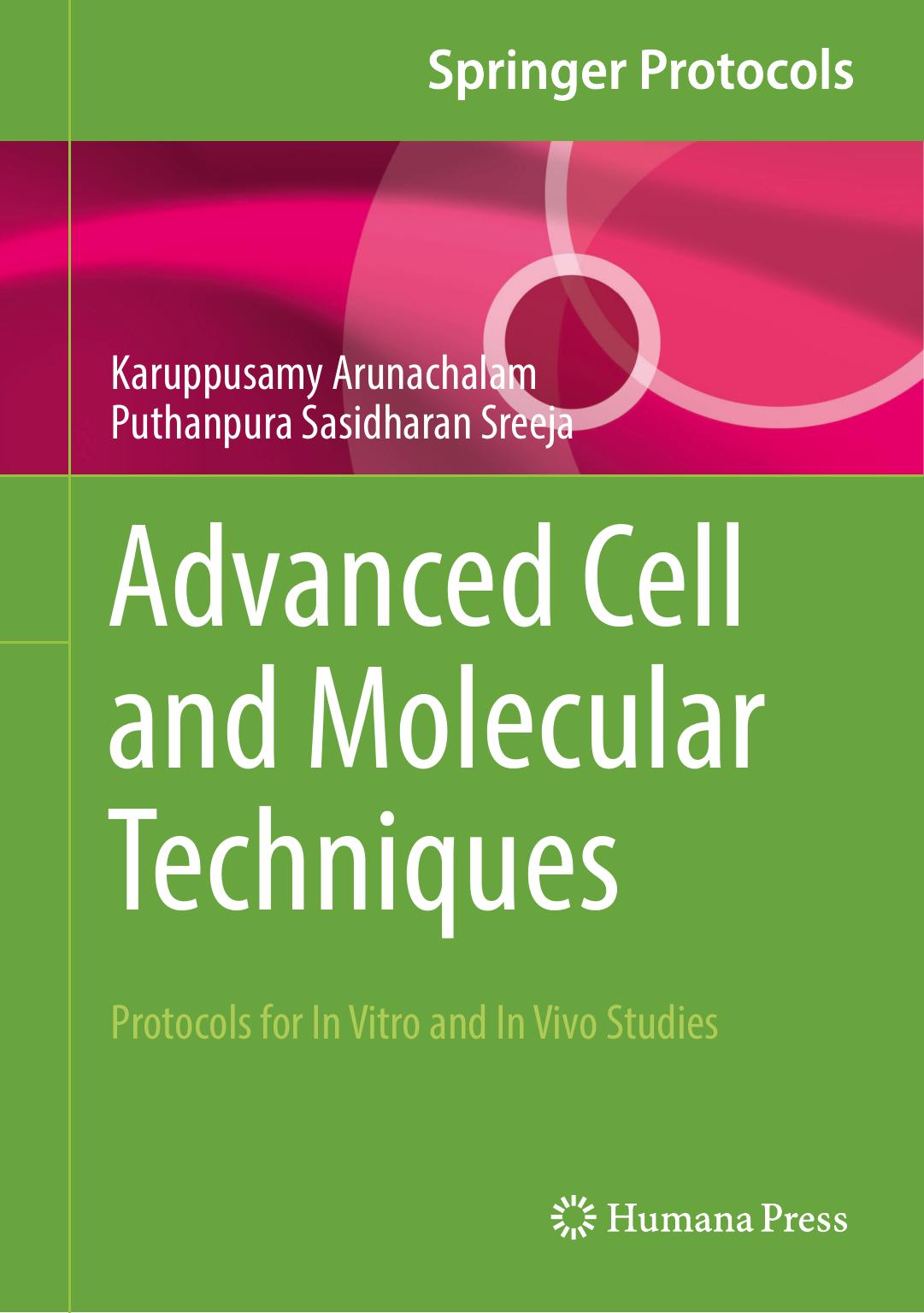 Advanced Cell And Molecular Techniques Karuppusamy Arunachalam
