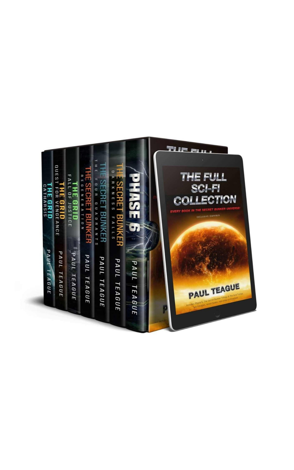 The Complete Scifi Collection Seven Dystopian Scifi Novels By Paul Teague Including The Secret Bunker Trilogy The Grid Trilogy And Phase 6 The Story That Bridges Both Universes Paul Teague