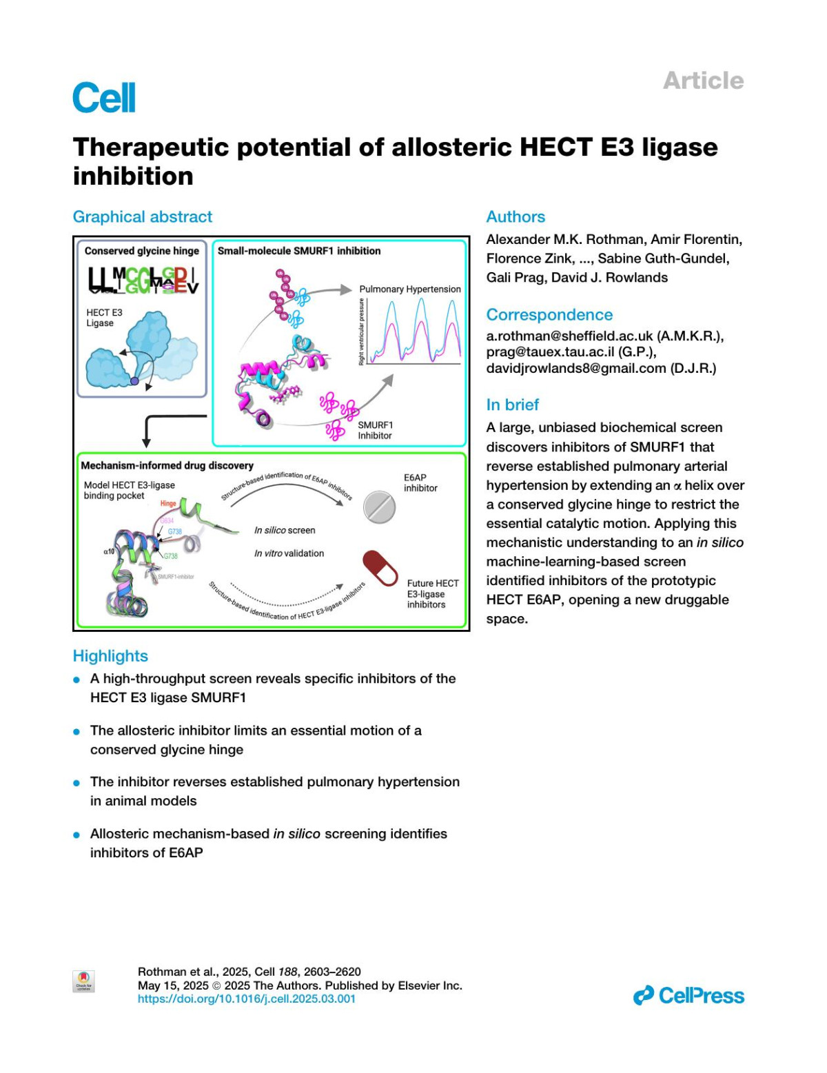Therapeutic Potential Of Allosteric Hect E3 Ligase Inhibition Alexander Mk Rothman Amir Florentin Florence Zink Catherine Quigley Olivier Bonneau Rene Hemmig Amanda Hachey Tomas Rejtar Maulik Thaker Rishi Jain Shihmin Huang Daniel Sutton Jan Roger Jihu Zhang Sven Weiler Simona