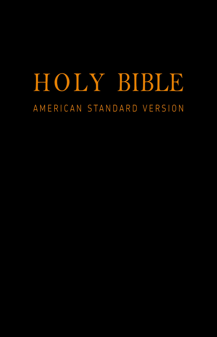 Holy Bible American Standard Version Old New Testaments 1901 Edition Various
