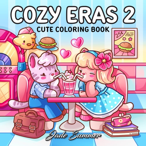 Cozy Eras 2 Cute Coloring Book For Adults And Teens With Charming Characters And Easytocolor Nostalgic Scenes For Relaxation Cozy Coloring Books Jade Summer
